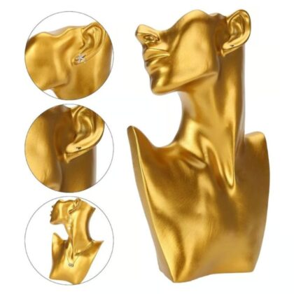 Escultura Decorativa Mujer Nórdica Dorada Una Pieza de Arte Funcional3