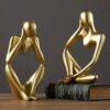Figuras De Escultura De Pensador Para Decoración Elegante2