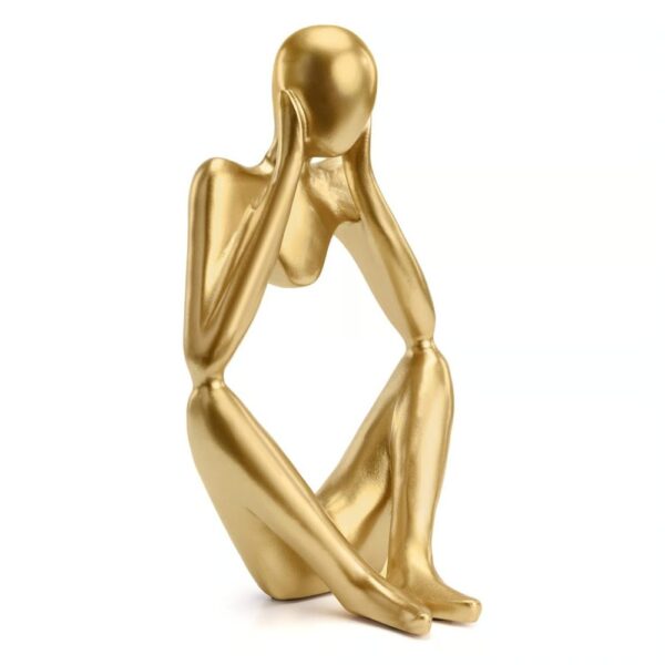 Figuras De Escultura De Pensador Para Decoración Elegante3