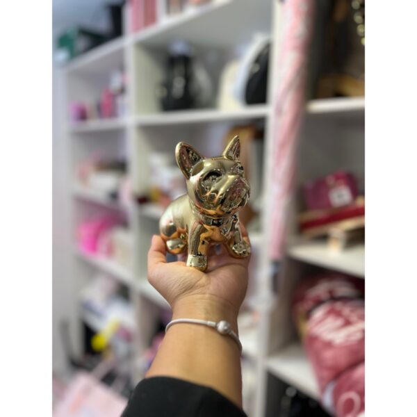 Perrito decorativo dorado